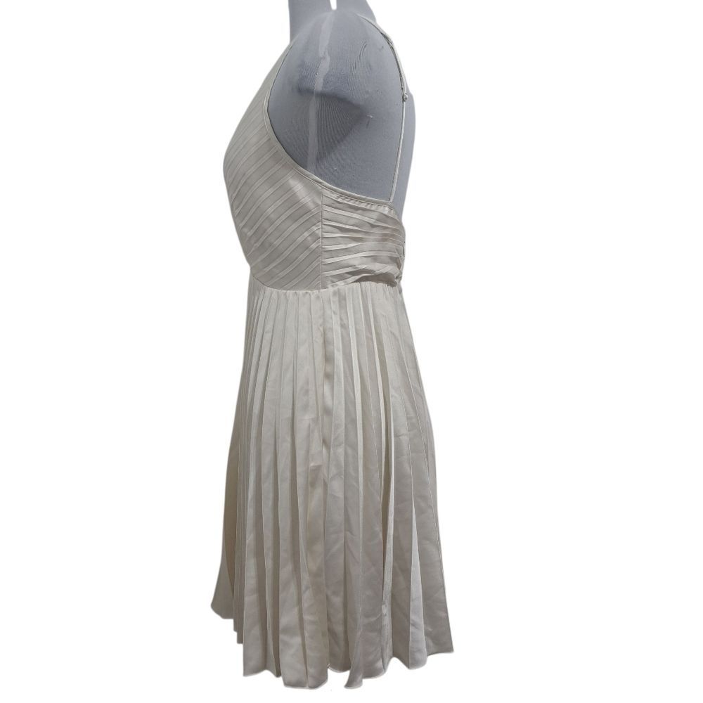 Abercrombie & Fitch Angelcore Boho Pleated Plunging Neckline Off White Small NWT - Picture 6 of 12